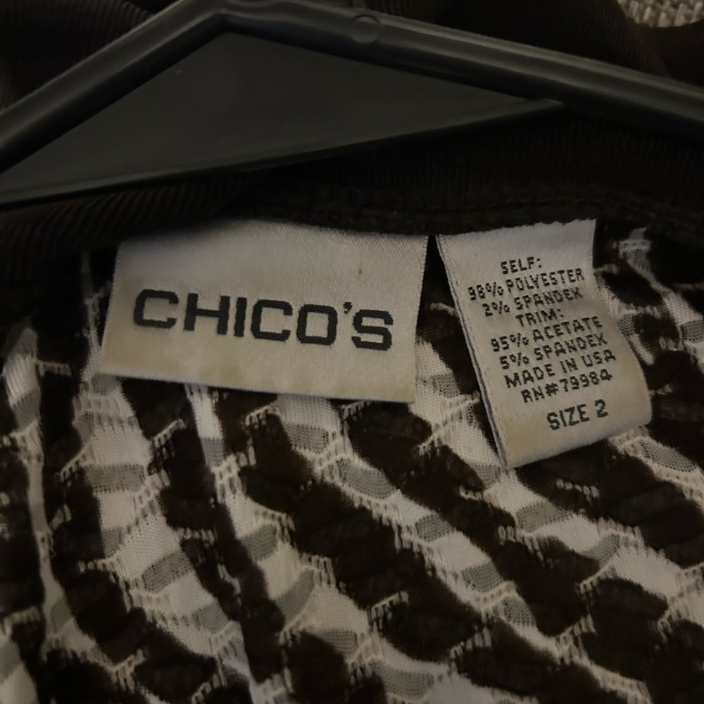 Chico's Brown and White Zebra Jacket and Tank - Picture 5 of 5